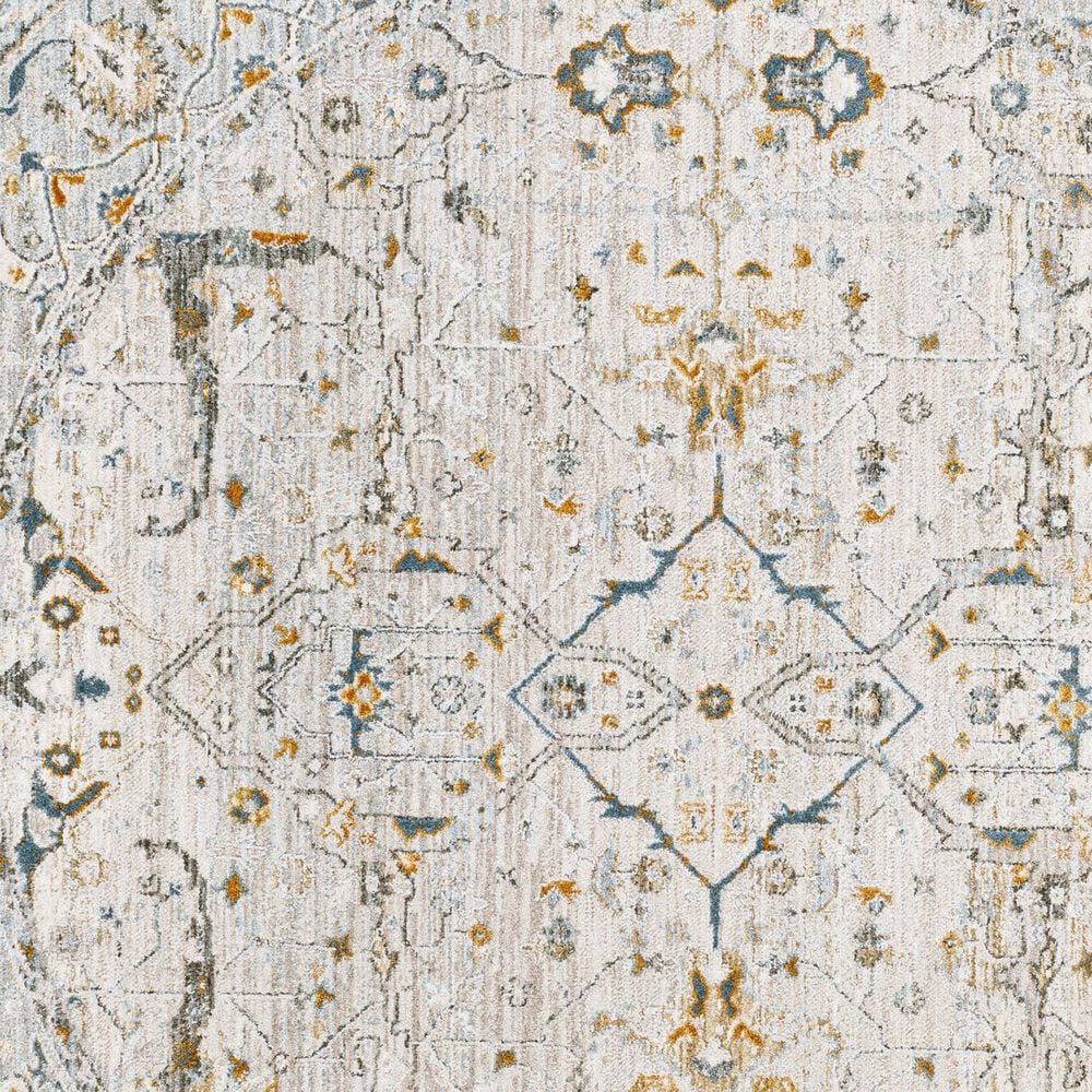 Surya Dresden Taupe, Off-White, Dusty Sage, Deep Teal, Olive, Light Gray and Mustard 7&#39;10&quot; Round Area Rug, , large