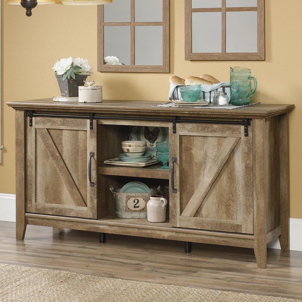 Sauder Dakota Pass 66&quot; Credenza in Craftsman Oak, , large
