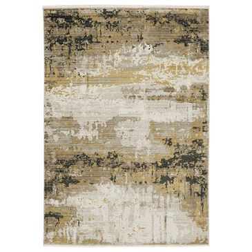 Oriental Weavers Bauer Abstract Silence 2"3" x 7"6" Gold Runner, , large