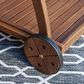 Linon Home Decor Catalan Patio Trolley Cart in Warm Acorn, , large