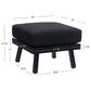 Linon Home Decor Holland Patio Ottoman in Black, , large
