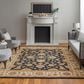 Feizy Rugs Wagner Black and Beige 5" x 8" Area Rug, , large