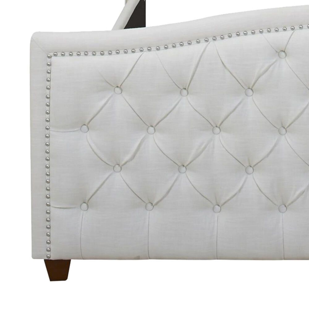 Jennifer Taylor Home Marcella Tufted Wingback King Bed in Antique White, , large