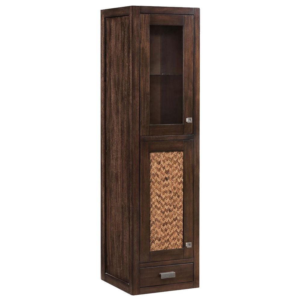 James Martin Vanities Addison 15" Grand Left Tower Hutch in Mid Century Acacia, , large
