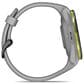 Garmin Approach S70 Smartwatch 41mm Black and Amp Yellow Ceramic Bezel Case with Powder Gray Silicone Band, , large