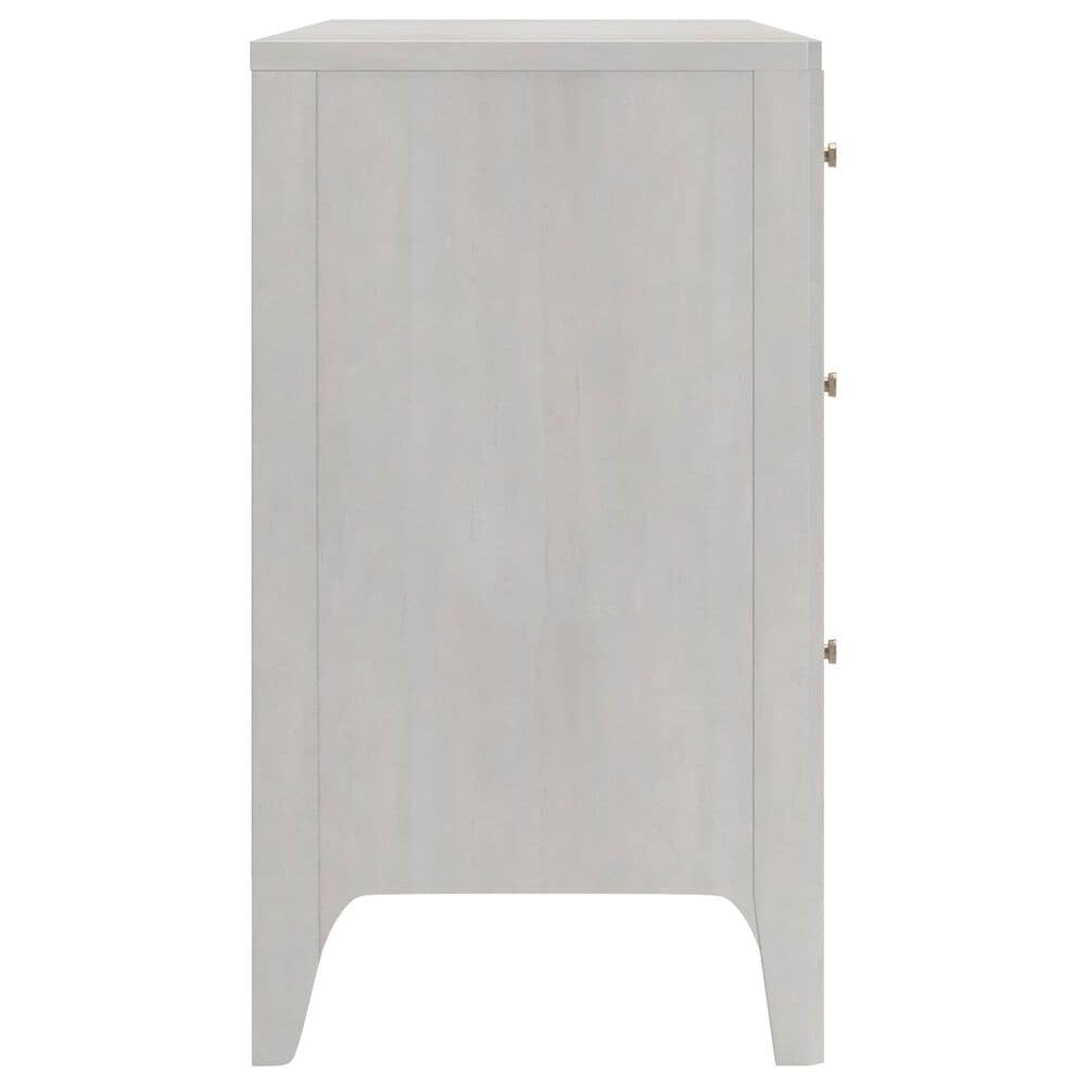 Vantage Mezzanine King Upholstered Wingback Bed with Dresser and Nightstand in Dove Gray, , large
