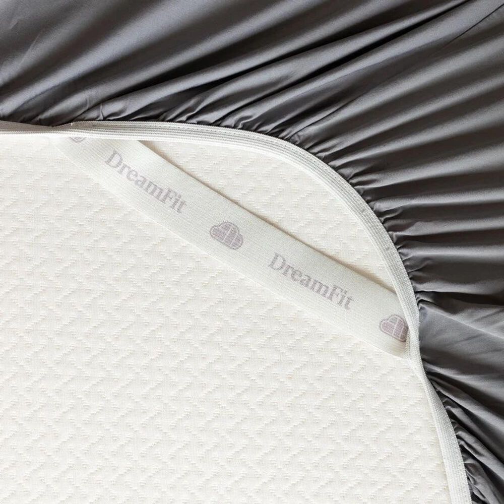 DreamFit Dreamchill Enhanced Bamboo Split Head Queen Sheet Set in Gray, , large