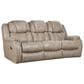 HomeStretch Daytona Double Reclining Manual Sofa in Mushroom, , large