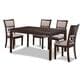 New Heritage Design Gia 5-Piece Rectangular Dining Set without Bench in Cherry, , large