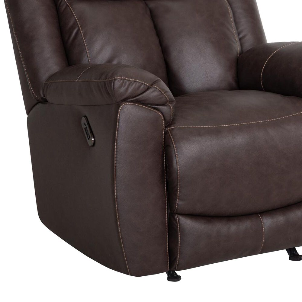 Moore Furniture Warner Manual Rocker Recliner in Duvell Coffee, , large