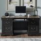 Liberty Furniture Meritage Junior Executive Desk in Aged Charcoal and Caramel, , large