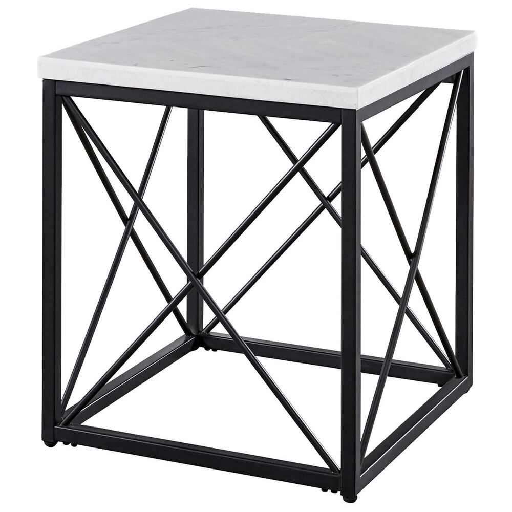 Crystal City Skyler End Table in White, , large