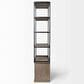 Mercana Braxton II 3-Tier Shelving Unit in Light Brown and Matte Black, , large