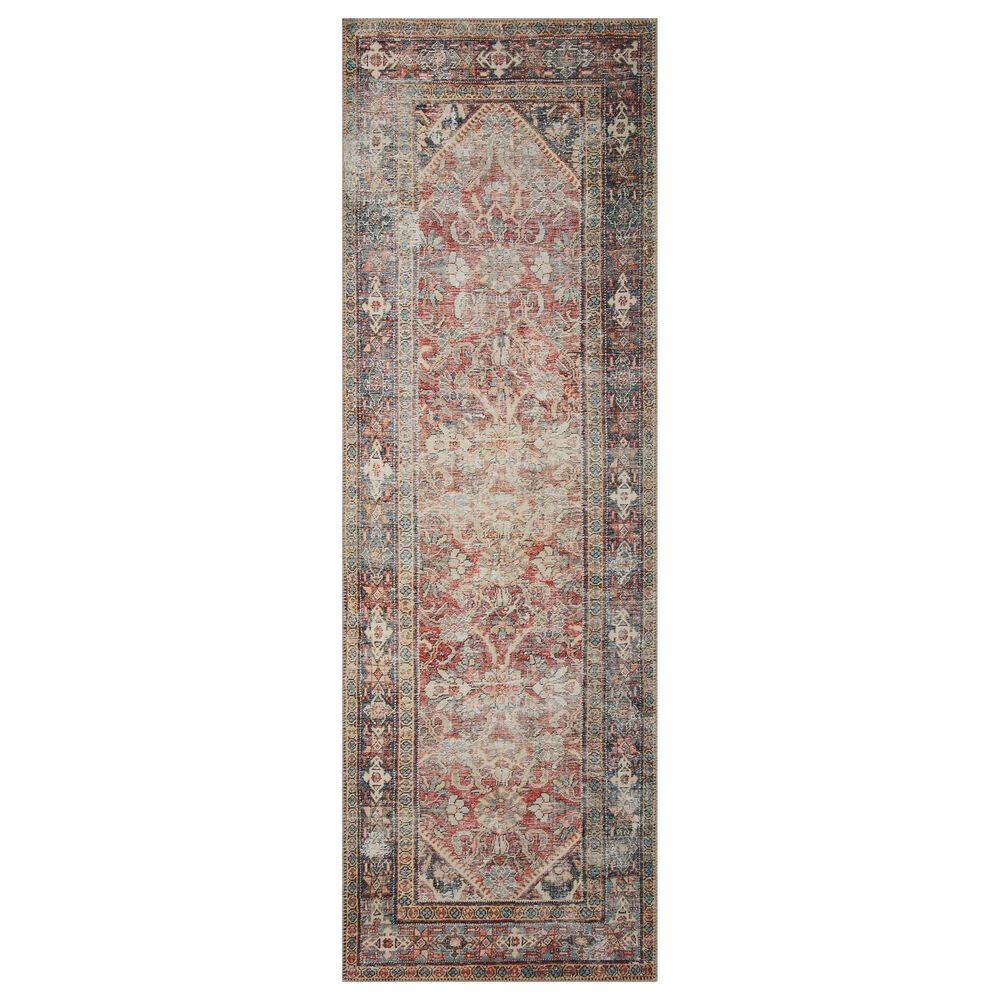 Amber Lewis x Loloi Georgie 2" x 5" Red and Navy Area Rug, , large