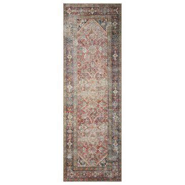 Amber Lewis x Loloi Georgie 2" x 5" Red and Navy Area Rug, , large