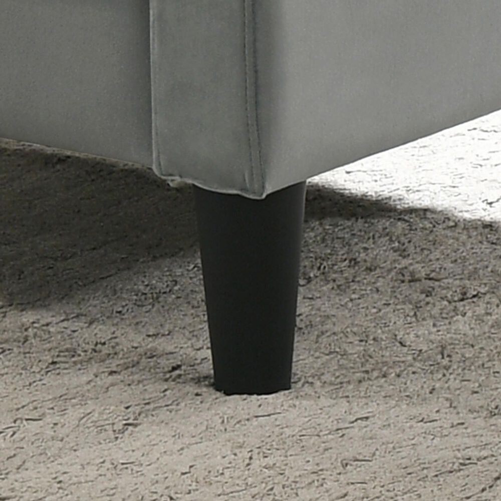 HOMLUX Tufted Back Accent Arm Chair in Light Gray, , large