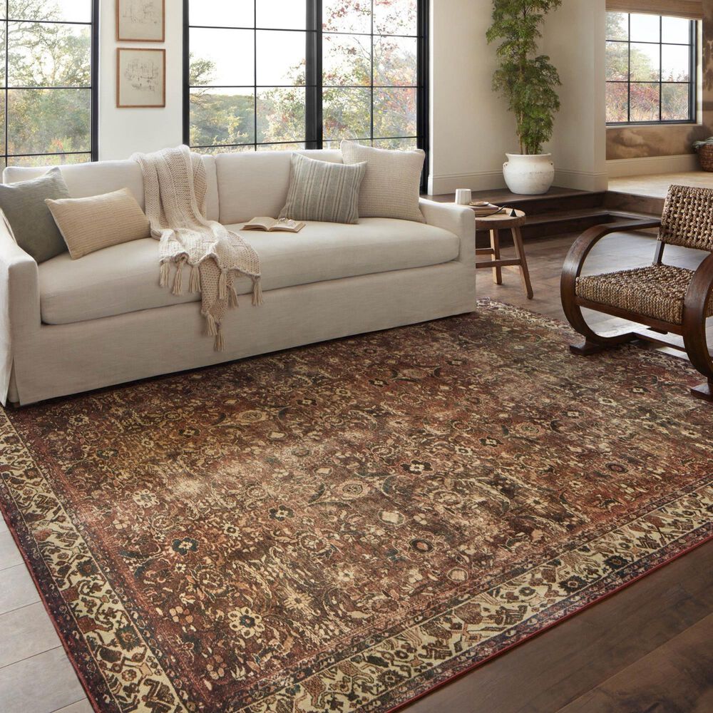 Magnolia Home Banks 5&#39; x 7&#39;6&quot; Brick and Ivory Area Rug, , large
