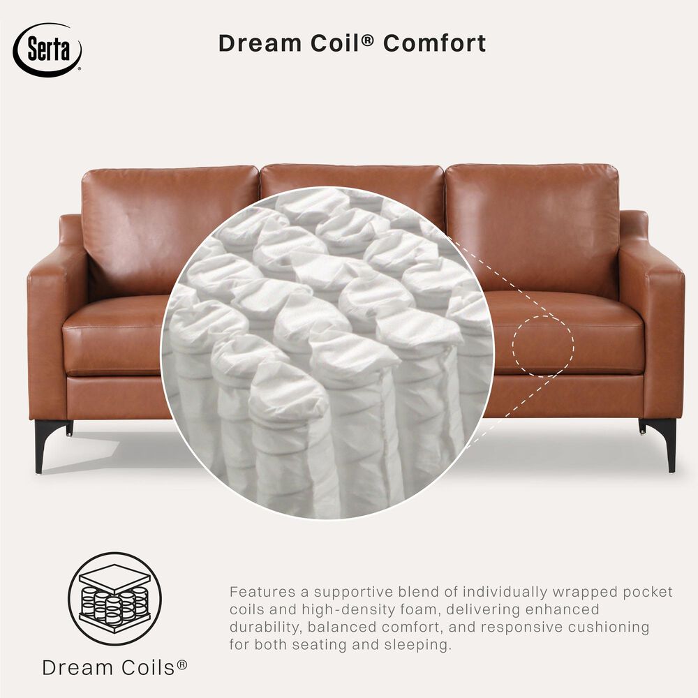 Lifestyle Solutions Fletcher Stationary Sofa in Brown, , large