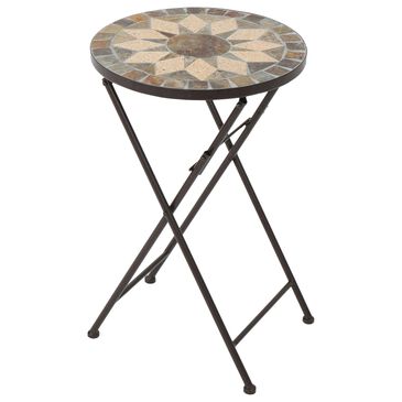 Noble House Eider Patio Side Table in Beige and Black - Table Only, , large