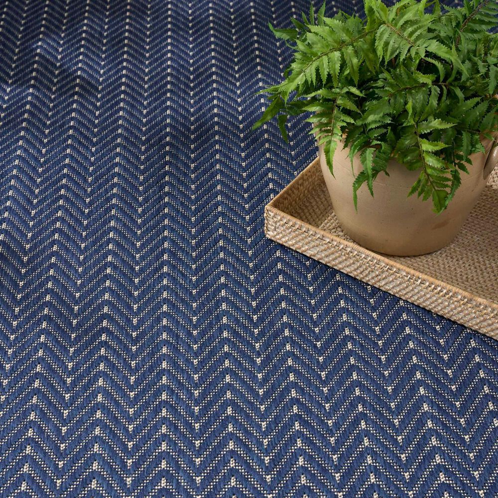 Nourison Horizon HOZ02 Navy 6&#39; x 9&#39; Indoor/Outdoor Area Rug, , large
