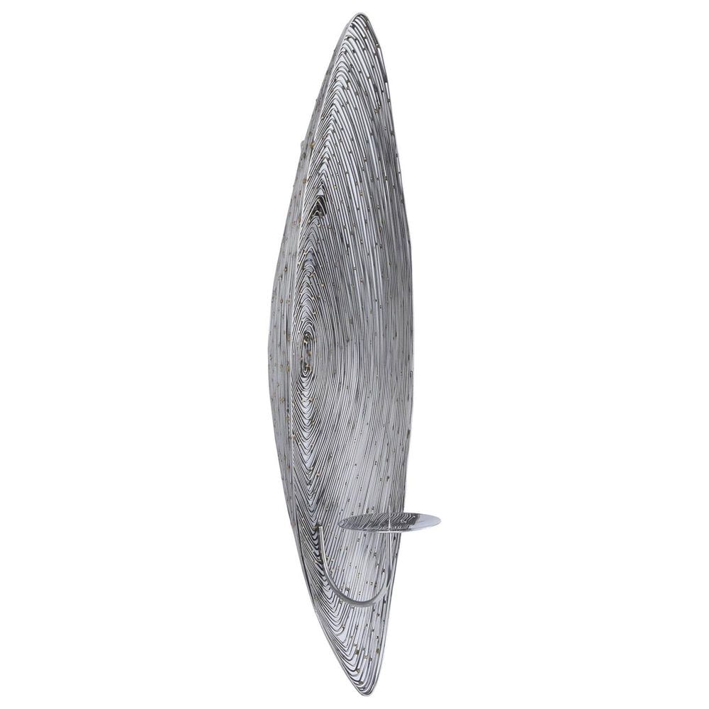 Maple and Jade Single Candle Wall Sconce in Silver, , large