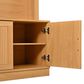 HOMLUX Farmhouse Fabric Arched Top Hall Tree with 5 Metal Hooks and Adjustable Shelves in Natural, , large