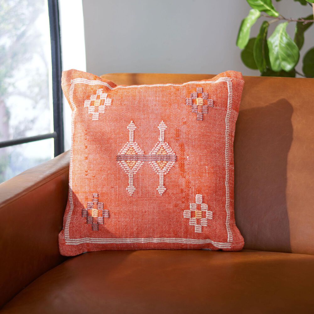 Safavieh Pyrra 18&quot; Pillow in Orange, , large