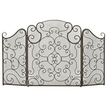 Maple and Jade 52" x 35" Fireplace Screen in Metallic Black, , large