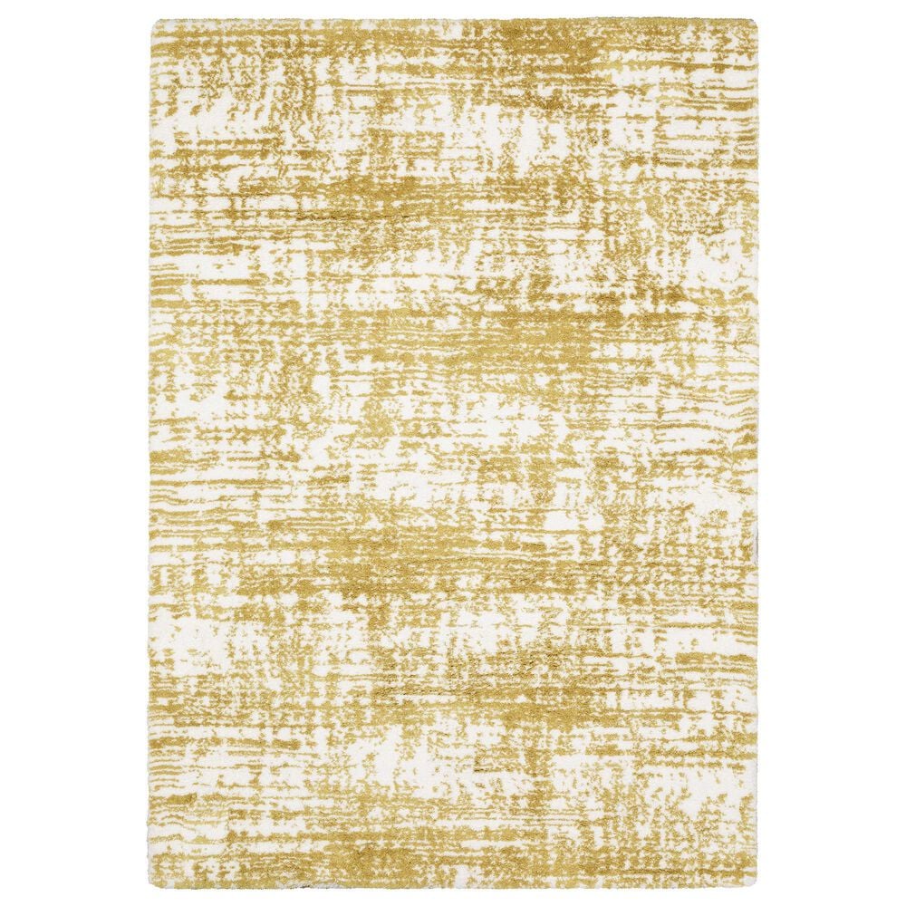 Oriental Weavers Galileo GAL10 Gold and Ivory 5&#39;3&quot; x 7&#39;6&quot; Area Rug, , large