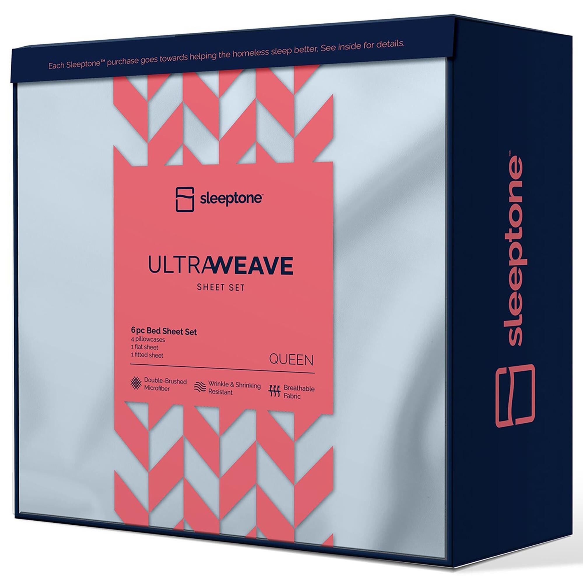 Sanders Collection Ultraweave 6-Piece Queen Sheet Set in Ice Blue