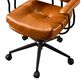 HOMLUX Executive Office Chair with PU Fabric Cushion in Brown, , large
