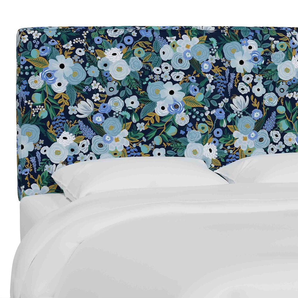Skyline Furniture Elly King Headboard in Garden Party Blue, , large