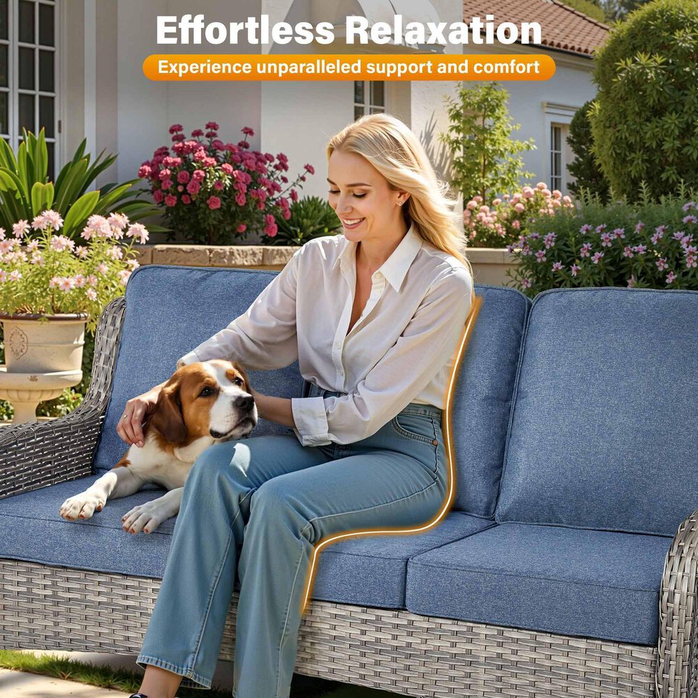 HOMLUX 5-Piece Patio Set in Denim Blue, , large