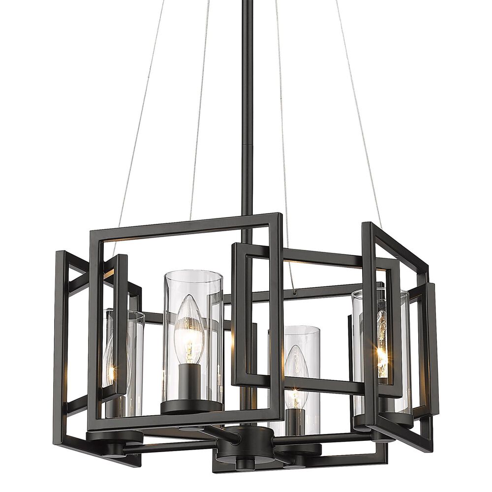 Golden Lighting Marco 4-Light Pendant in Matte Black, , large