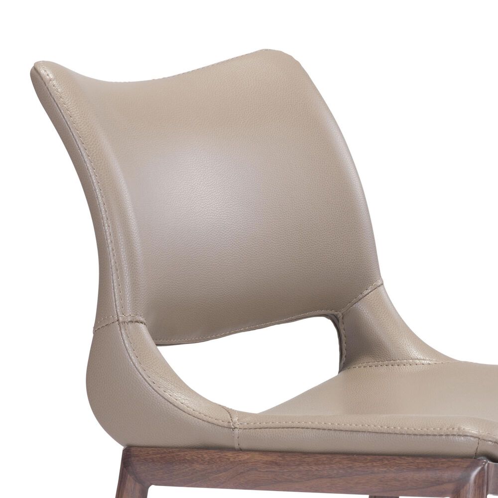 Zuo Modern Ace Counter Chair in Gray/Brown &#40;Set of 2&#41;, , large