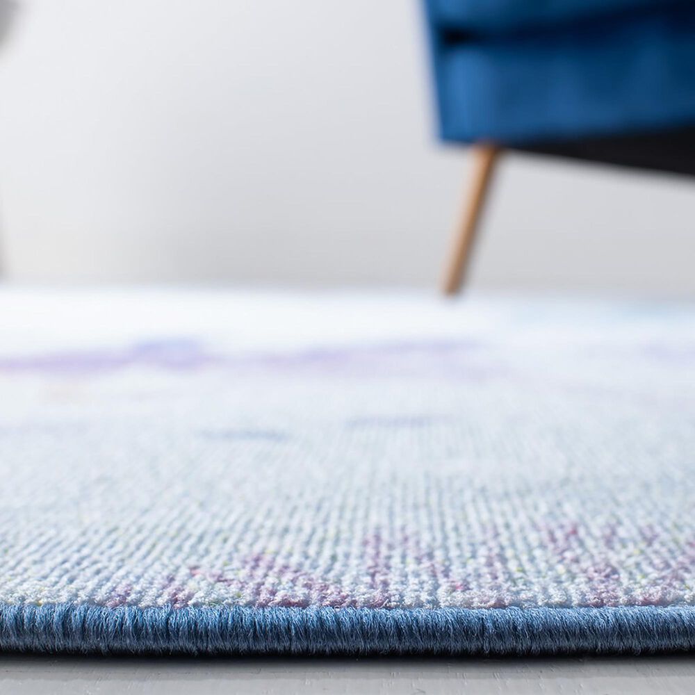 Safavieh Disney Frozen 2 Believe 3&#39;3&quot; x 5&#39;3&quot; Light Blue and Purple Kids Rug, , large