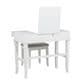 Linon Home Decor Angela Vanity with Stool in White, , large