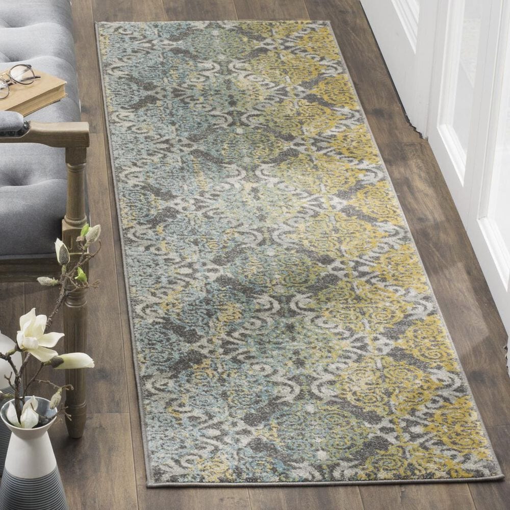 Safavieh Evoke EVK230D 2"2" x 5" Grey and Ivory Runner, , large