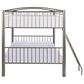 Linon Home Decor Heavy Full Over Full Bunk Bed in Pewter, , large