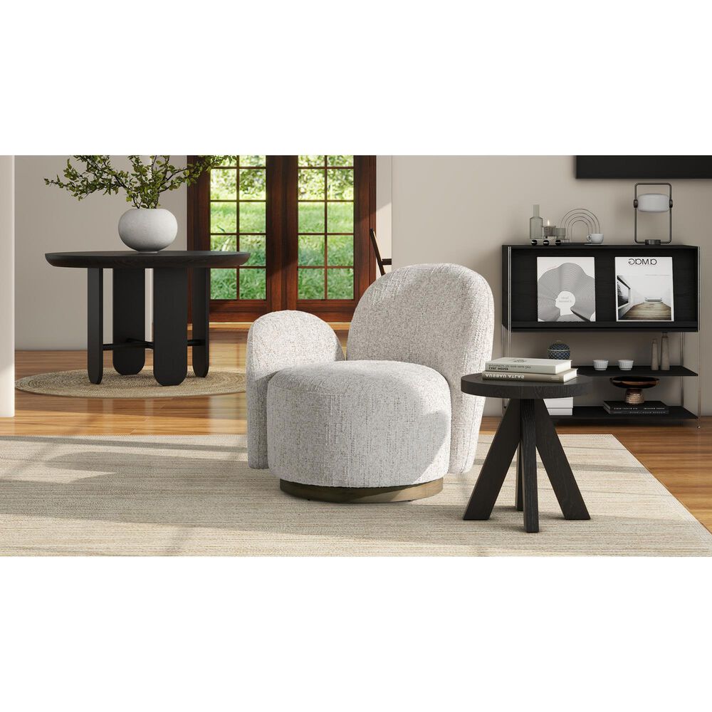 Jennifer Taylor Home Duo Left Arm Facing Swivel Accent Chair in Multi-Greige Beige, , large