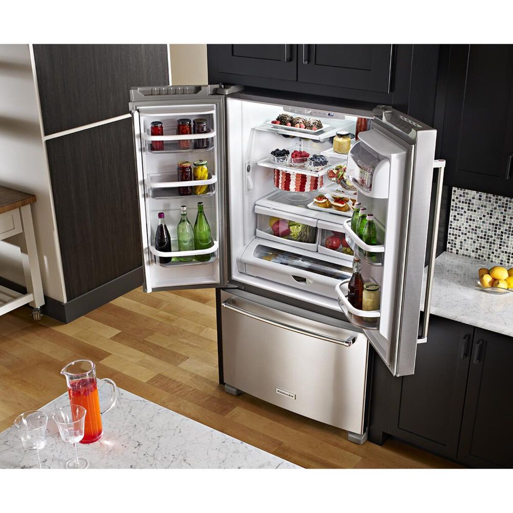 KitchenAid 25 Cu. Ft. French Door Refrigerator In Stainless Steel, , large