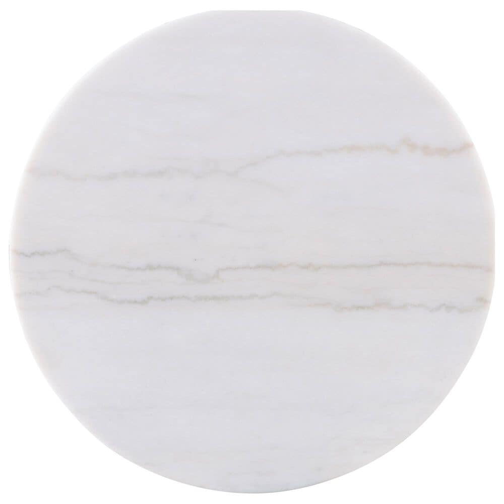 Pacific Landing Jason Round Coffee Table in White and Greige, , large
