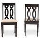 Baxton Studio Cherese Side Chair with Sand Cushion in Dark Brown (Set of 2), , large