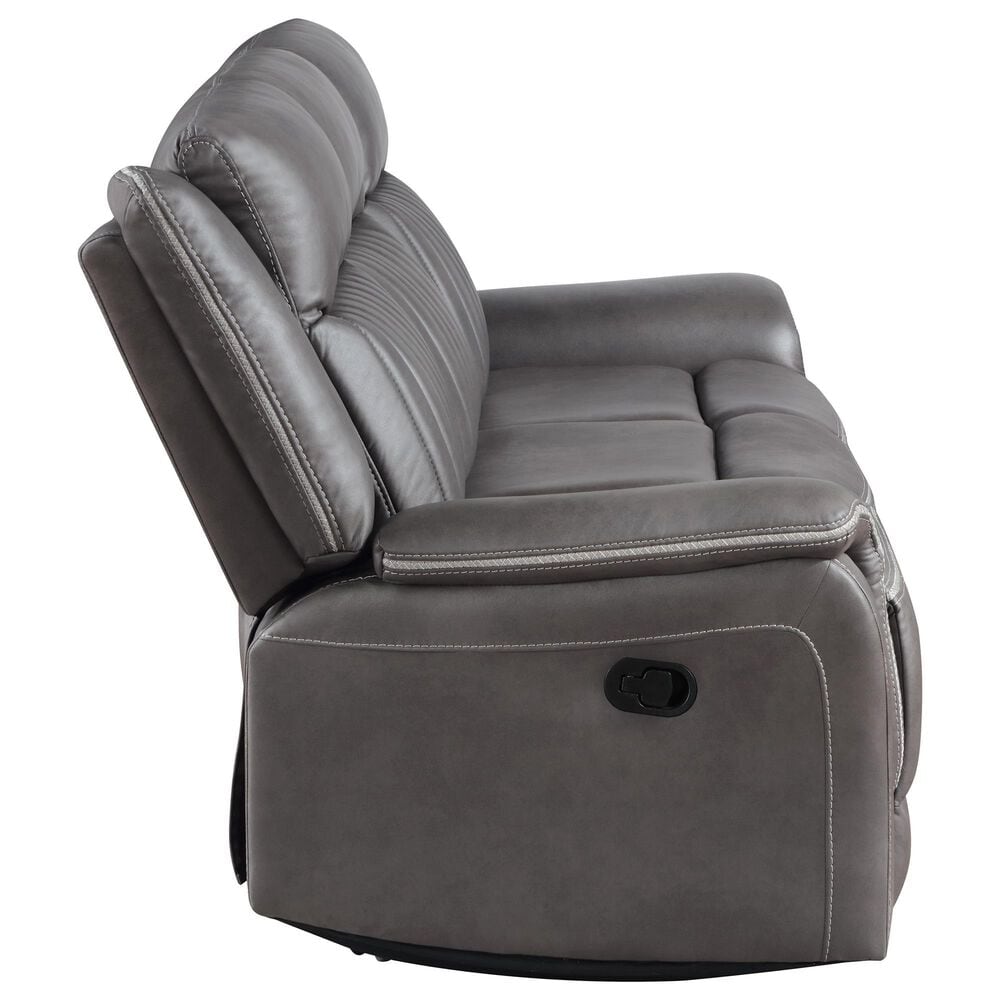New Heritage Design Enzo Manual Reclining Sofa in Gray, , large