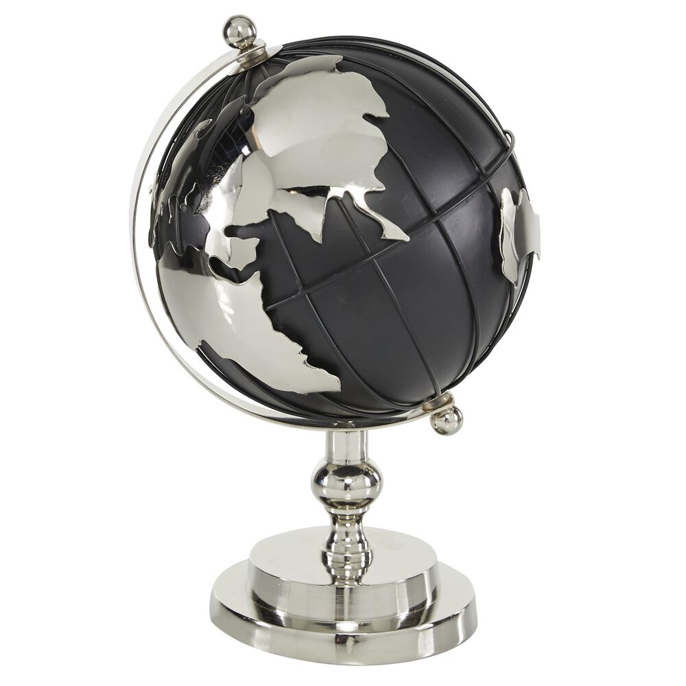 Maple and Jade 11" Contemporary Aluminum Globe, , large