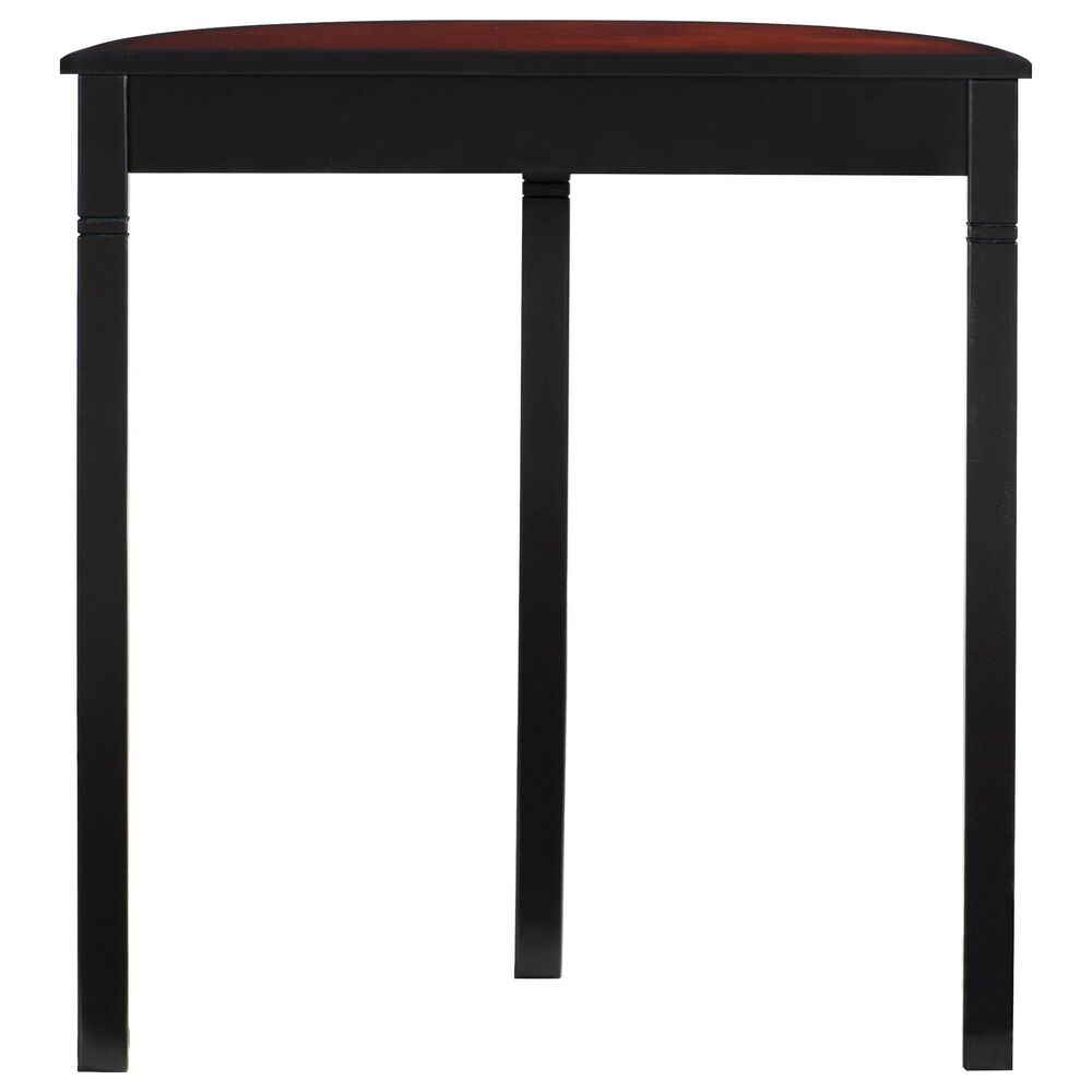 Linon Home Decor Camden Demi Lune Console Table in Black Cherry and Espresso, , large