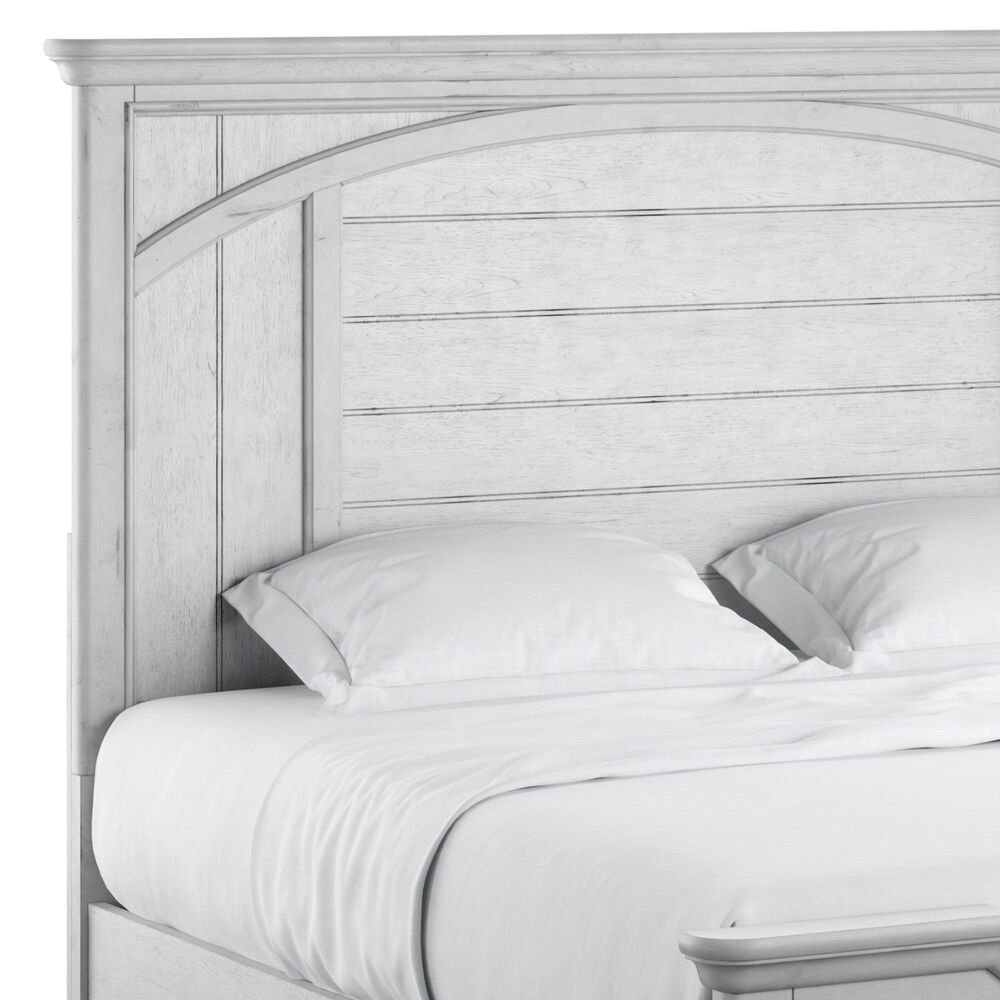Emerald Home Furnishings New Haven Queen Panel Bed in Oyster Shell, , large