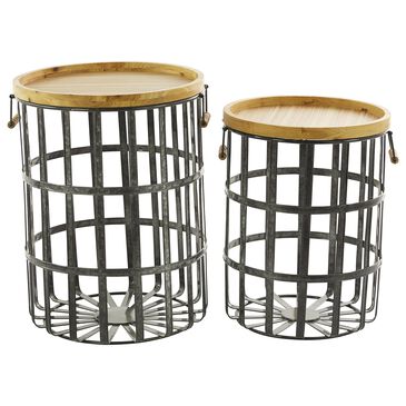Maple and Jade 24" x 19" Storage Basket in Brown (Set of 2), , large