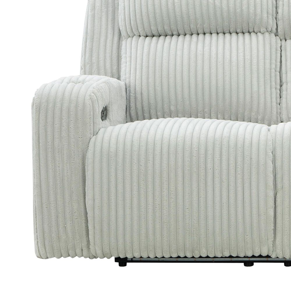 Ashley Forest Lake Power Reclining Sofa with Adjustable Headrest in Alloy Velvet, , large