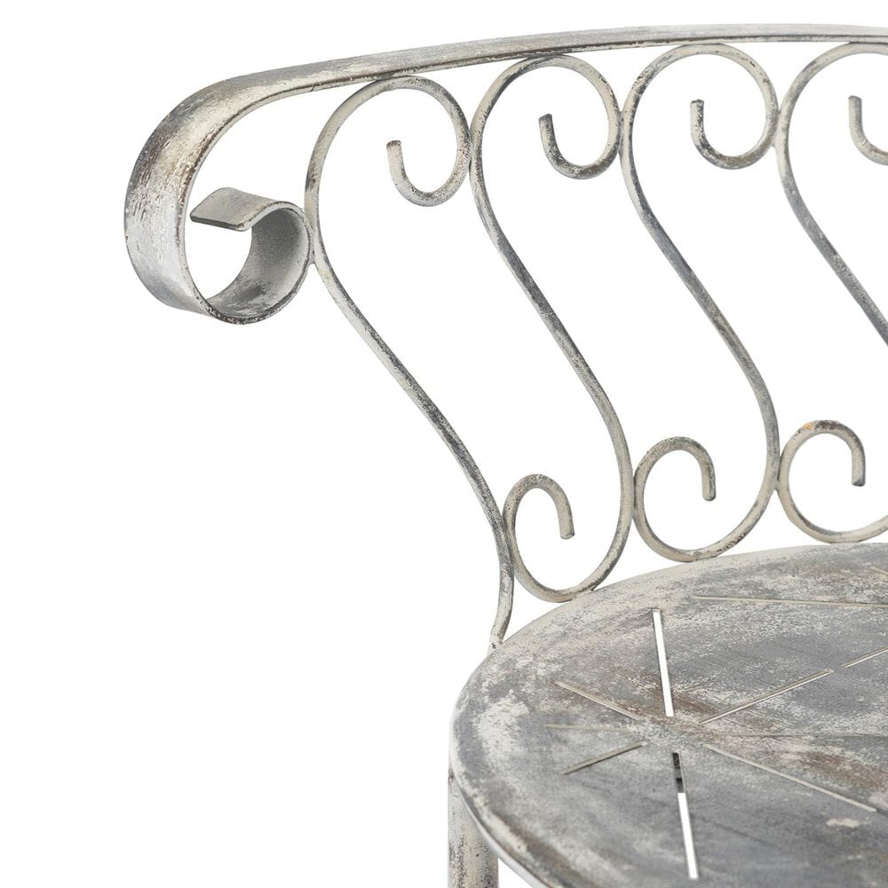 Hearth and Haven Outdoor Arm Chair with Fan-Shaped Backrest in Gray, , large